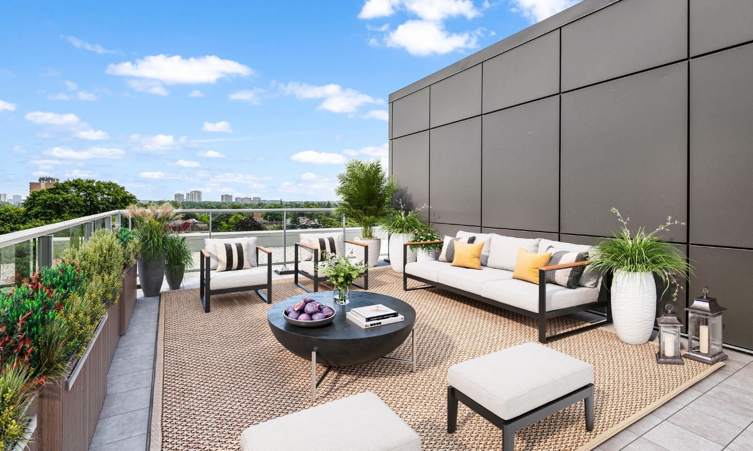 Penthouse balcony at Fifth + Bank